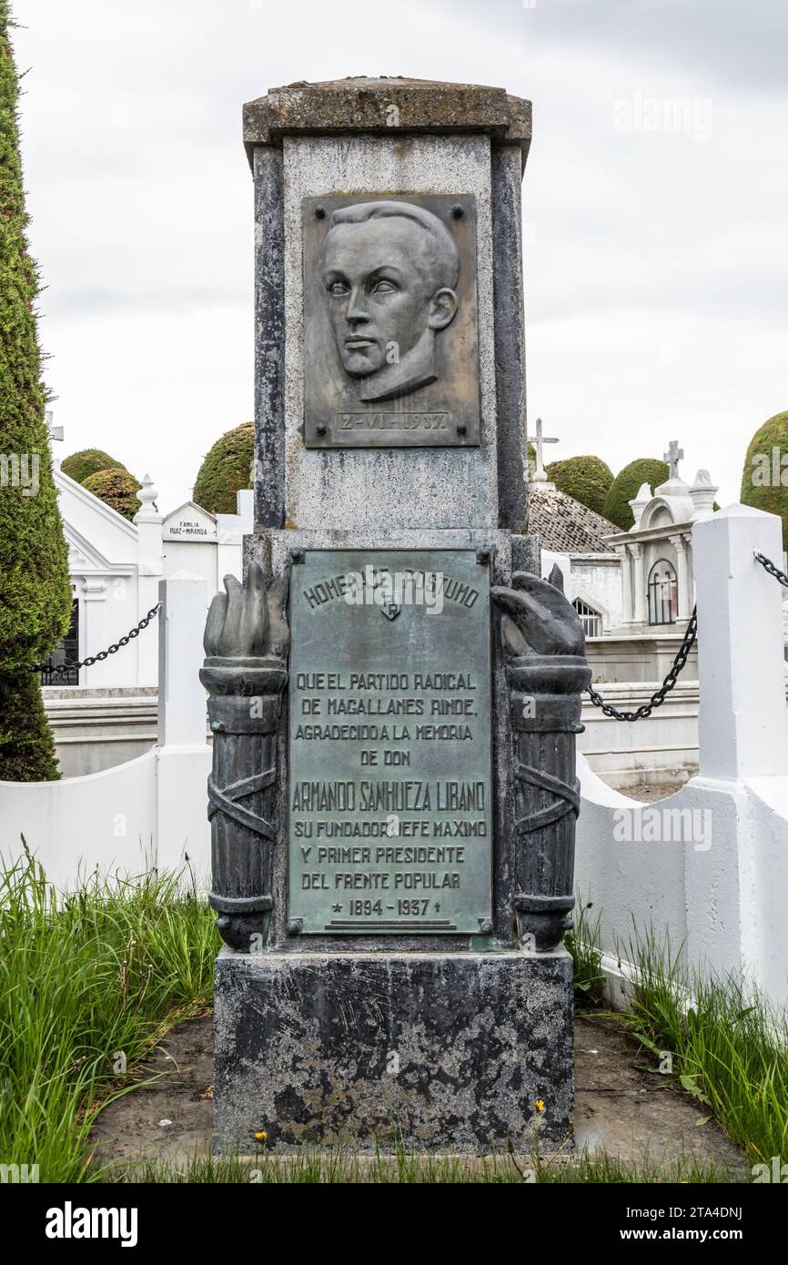 Der Sara Braun Friedhof in Punta Arenas, Chile. Stockfoto