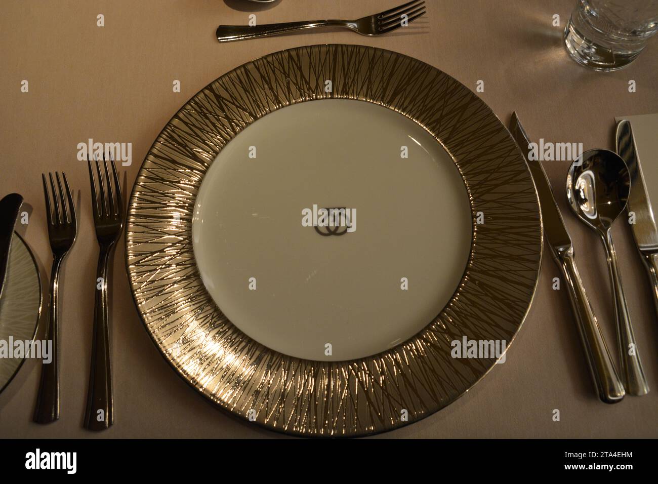 Club 33 Place-Setting in Disney's Private Club Stockfoto