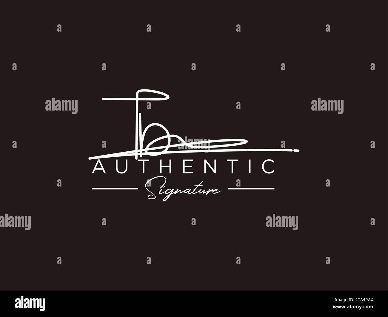 TB Signature Logo Template Vector (Vorlagenvektor für TB-Signatur- Stock Vektor