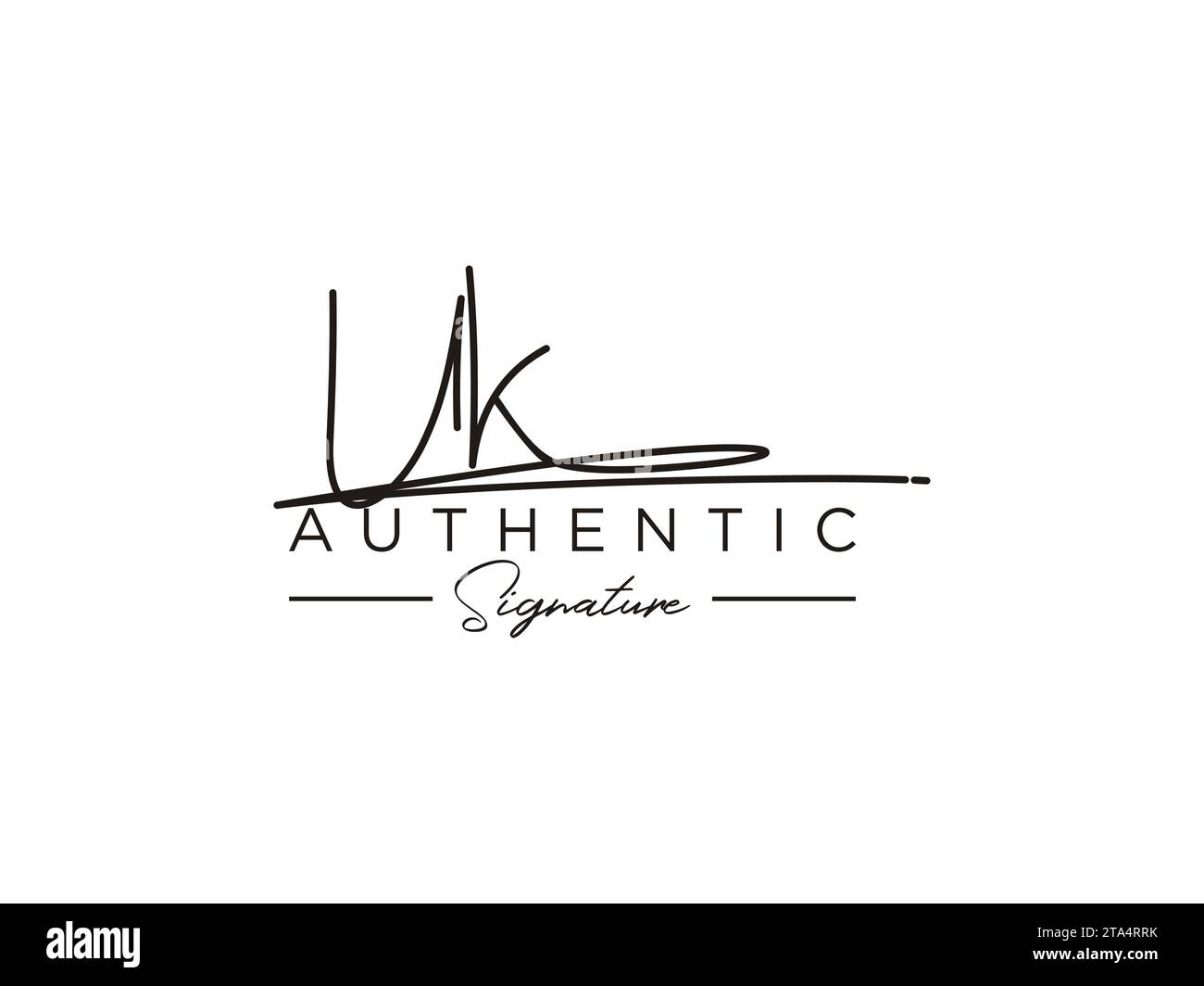 Vektor für die Signature-Logo-Vorlage für Großbritannien. Stock Vektor