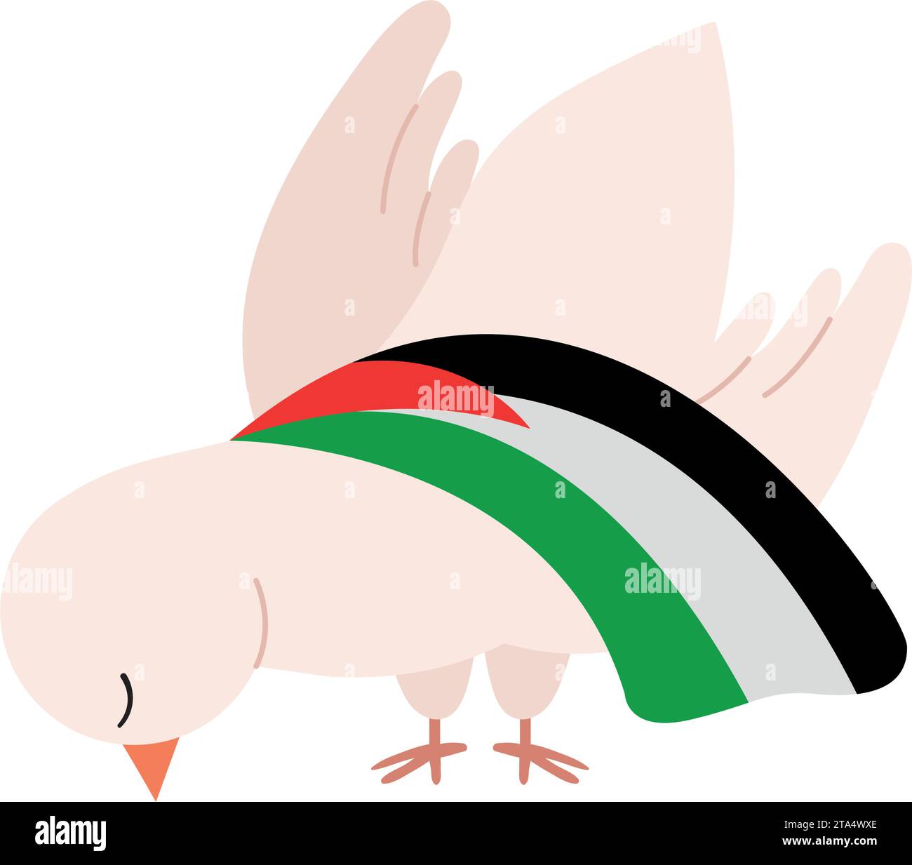 palästina Frieden Taube und Fahne Stock-Vektorgrafik - Alamy