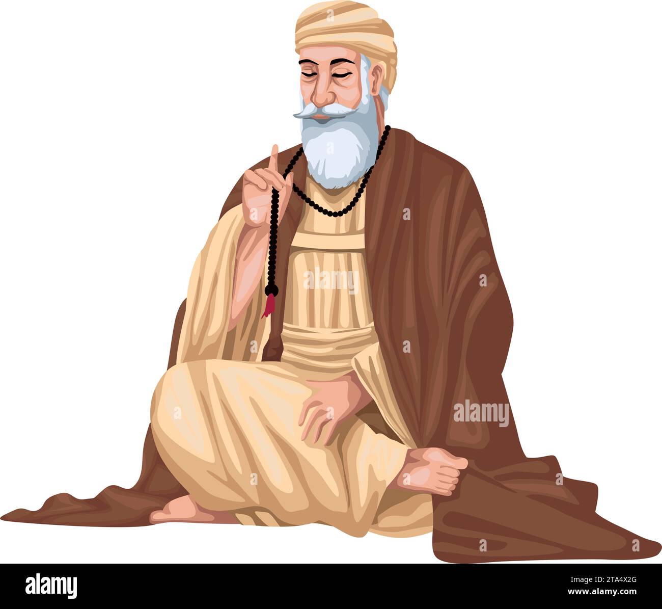 Guru nanak jayanti saint Stock Vektor