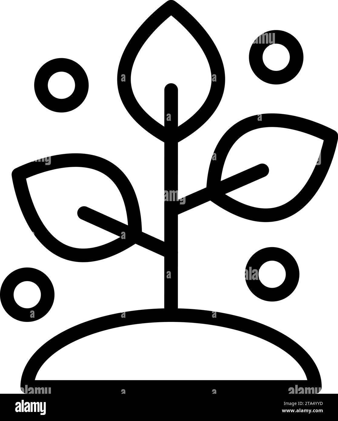 Boba Perlen Pflanze Icon Umrissvektor. Bubble Tea-Getränk. Taiwanesischer Eistee Stock Vektor