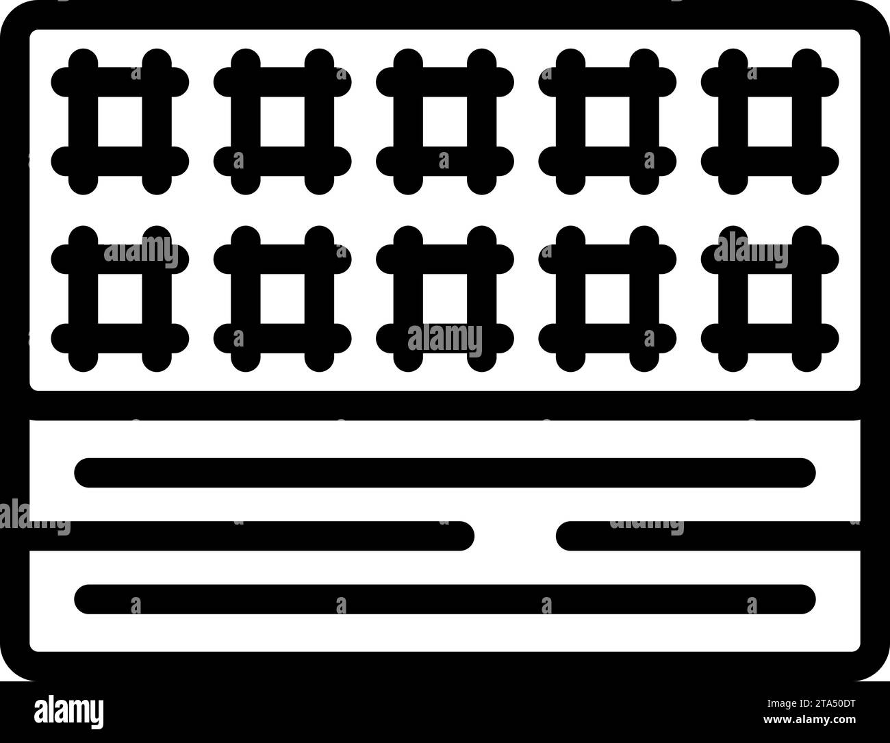 Wafer-Symbol-Konturvektor. Süßes Dessertkeks. Konditorei und Süßigkeiten Stock Vektor