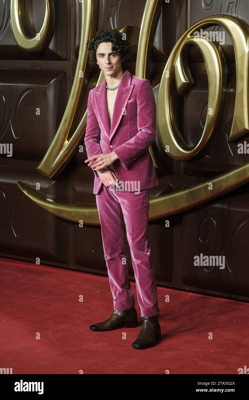 London, Großbritannien. Fotografiert bei der Weltpremiere von Wonka in der Royal Festival Hall am 28 . November 2023 . Bild von Julie Edwards. Quelle: JEP Celebrity Photos/Alamy Live News Stockfoto