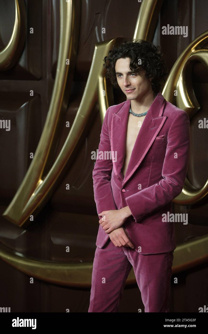 London, Großbritannien. Fotografiert bei der Weltpremiere von Wonka in der Royal Festival Hall am 28 . November 2023 . Bild von Julie Edwards. Quelle: JEP Celebrity Photos/Alamy Live News Stockfoto