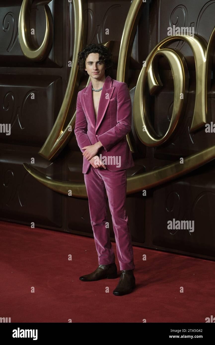 London, Großbritannien. Fotografiert bei der Weltpremiere von Wonka in der Royal Festival Hall am 28 . November 2023 . Bild von Julie Edwards. Quelle: JEP Celebrity Photos/Alamy Live News Stockfoto