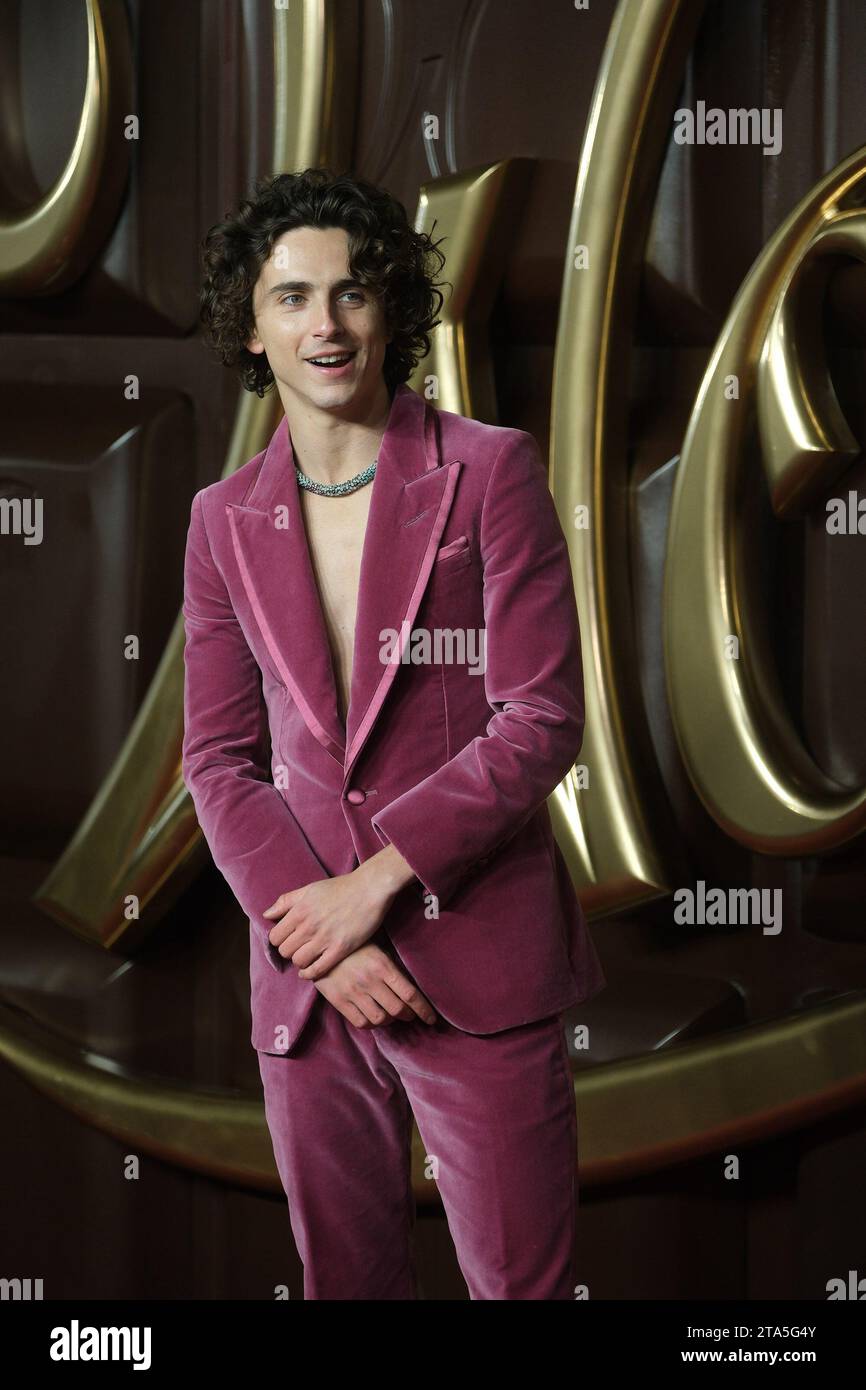 London, Großbritannien. Fotografiert bei der Weltpremiere von Wonka in der Royal Festival Hall am 28 . November 2023 . Bild von Julie Edwards. Quelle: JEP Celebrity Photos/Alamy Live News Stockfoto