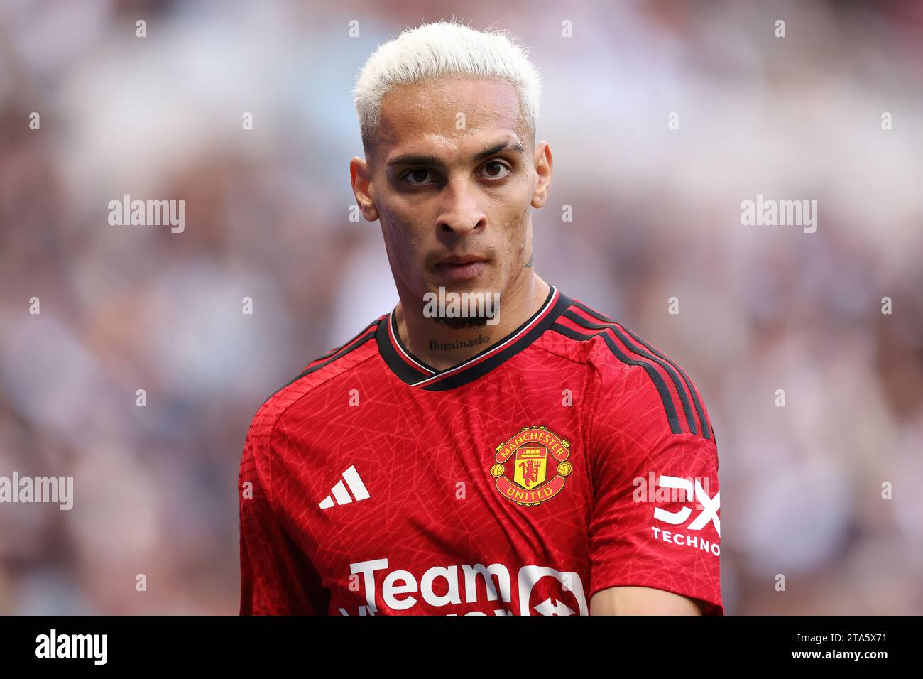 Antony of Manchester United - Tottenham Hotspur / Manchester United, Premier League, Tottenham Hotspur Stadium, London, Großbritannien - 19. August 2023 nur redaktionelle Verwendung - es gelten Einschränkungen bei DataCo Stockfoto