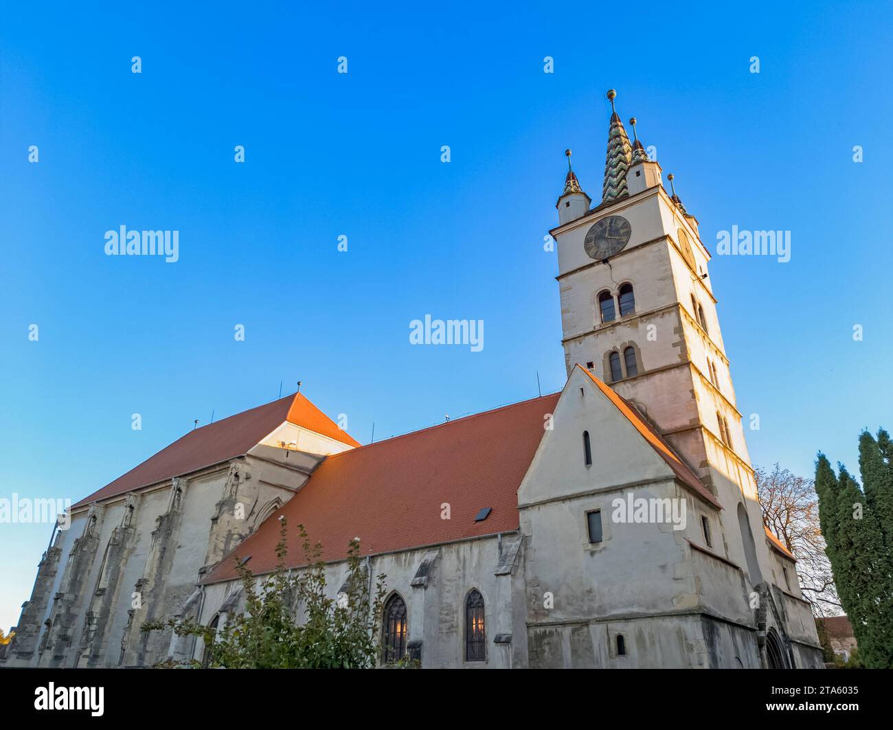 Sebes Stadt in Transsilvanien, Rumänien, gotische lutherische Kathedrale aus dem XIII. Jahrhundert Stockfoto