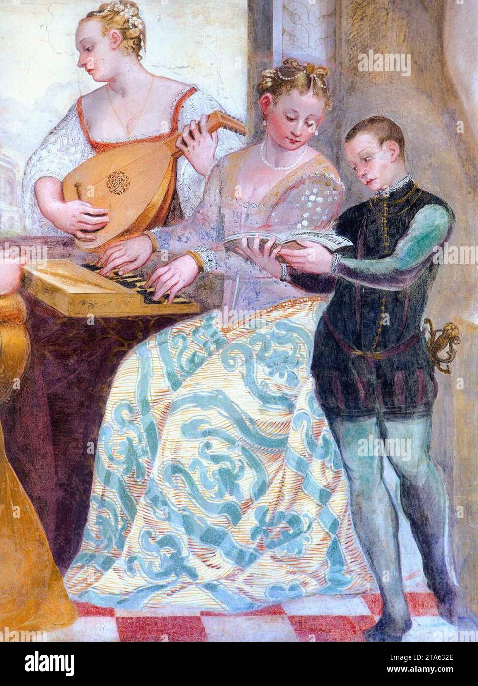 Das Konzert (Detail) 1565-70 von Giovanni Antonio Fasolo Stockfoto