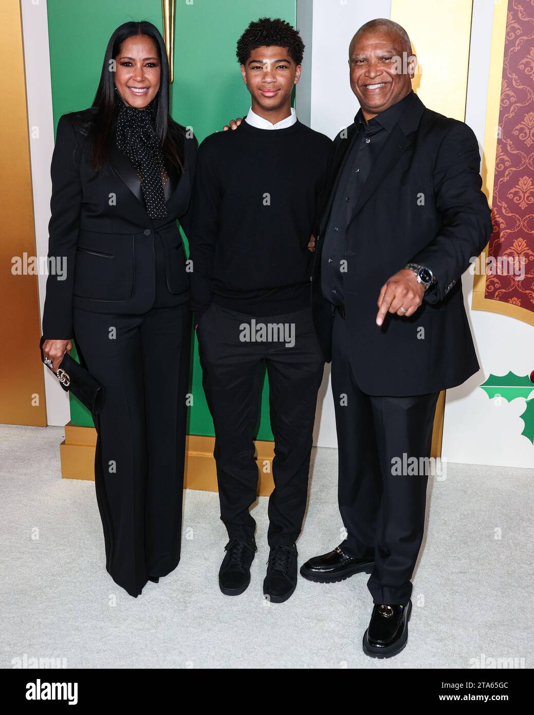 Westwood, Usa. November 2023. WESTWOOD, LOS ANGELES, KALIFORNIEN, USA - 28. NOVEMBER: Reginald Hudlin und Chrisette Suter kommen zur Weltpremiere von Amazon Prime Video's 'Candy Cane Lane' am 28. November 2023 im Regency Village Theatre in Westwood, Los Angeles, Kalifornien, USA. (Foto: Xavier Collin/Image Press Agency) Credit: Image Press Agency/Alamy Live News Stockfoto