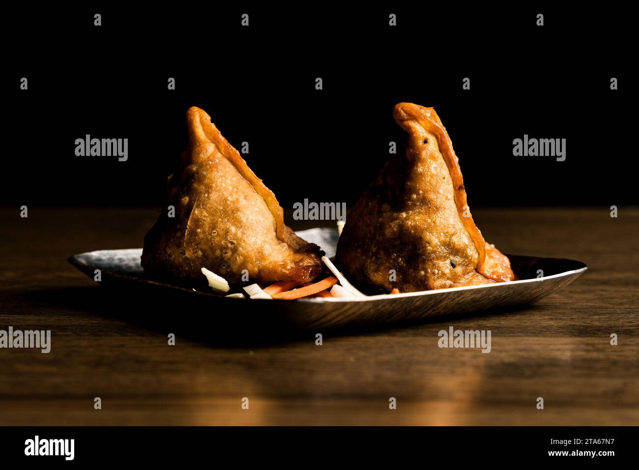 Samosa Teigtaschen Stockfoto
