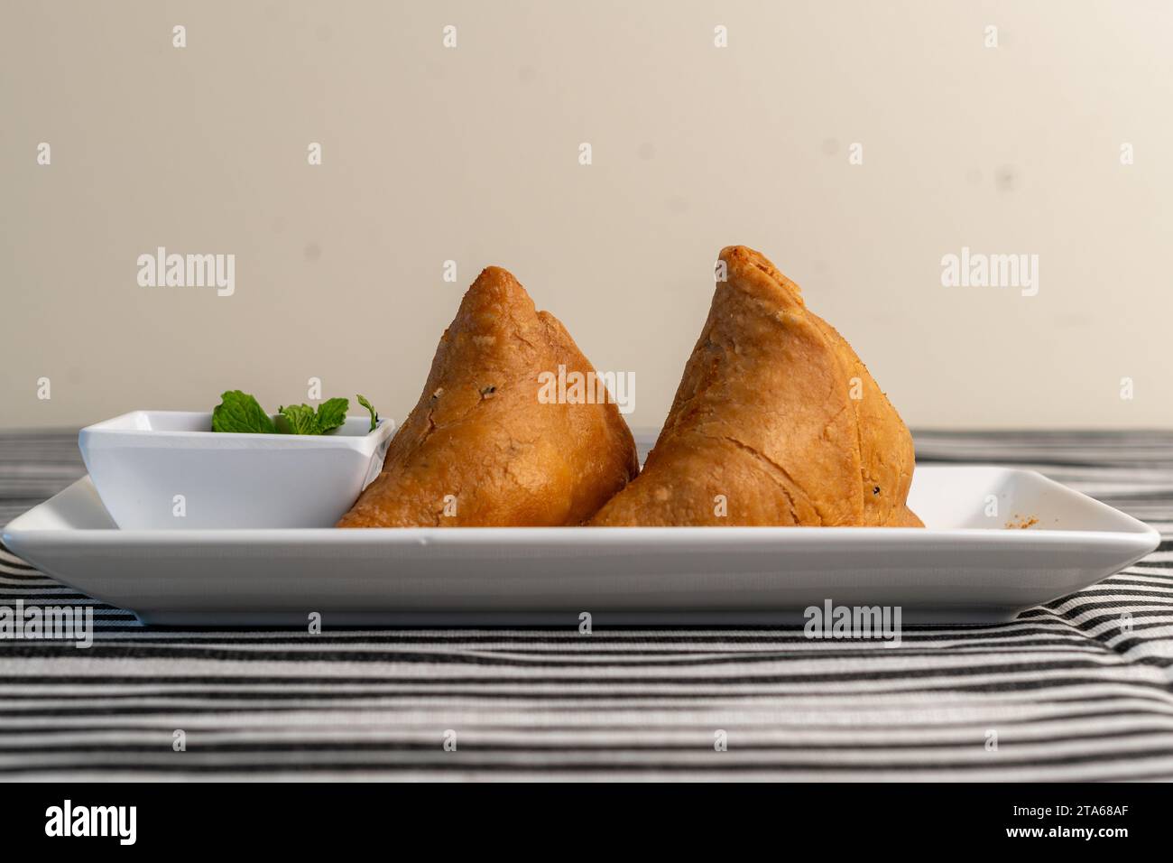 Samosa Teigtaschen Stockfoto