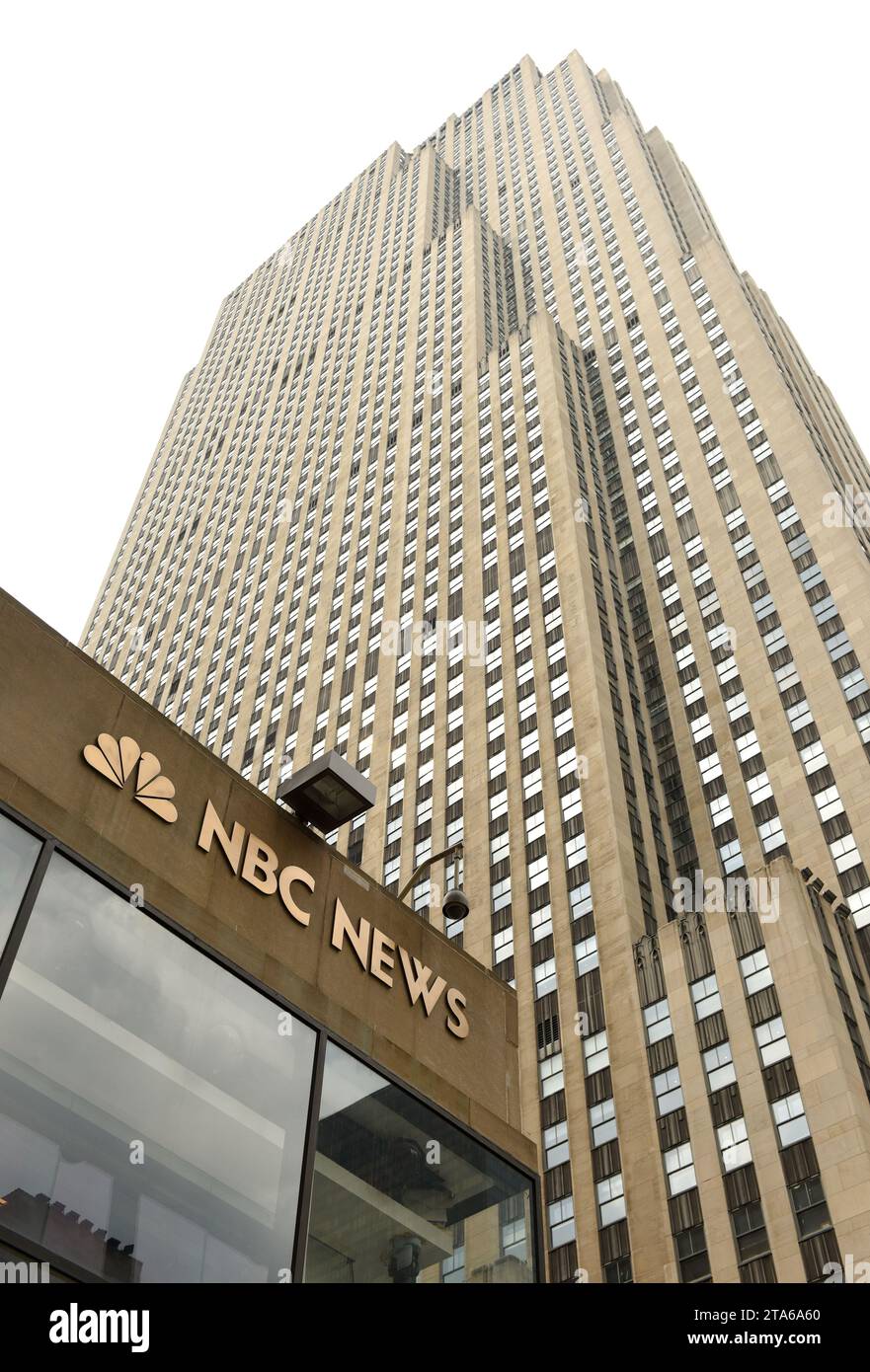 New York, USA - 26. Mai 2018: NBC Studios im historischen Rockefeller Plaza von 30 in New York City. Stockfoto