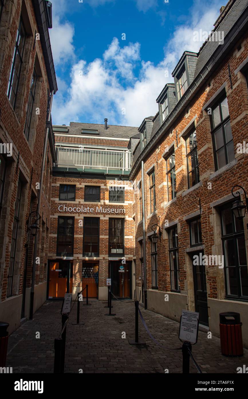 Eintritt in das Schokoladenmuseum in die belgische Hauptstadt, Brüssel Stockfoto