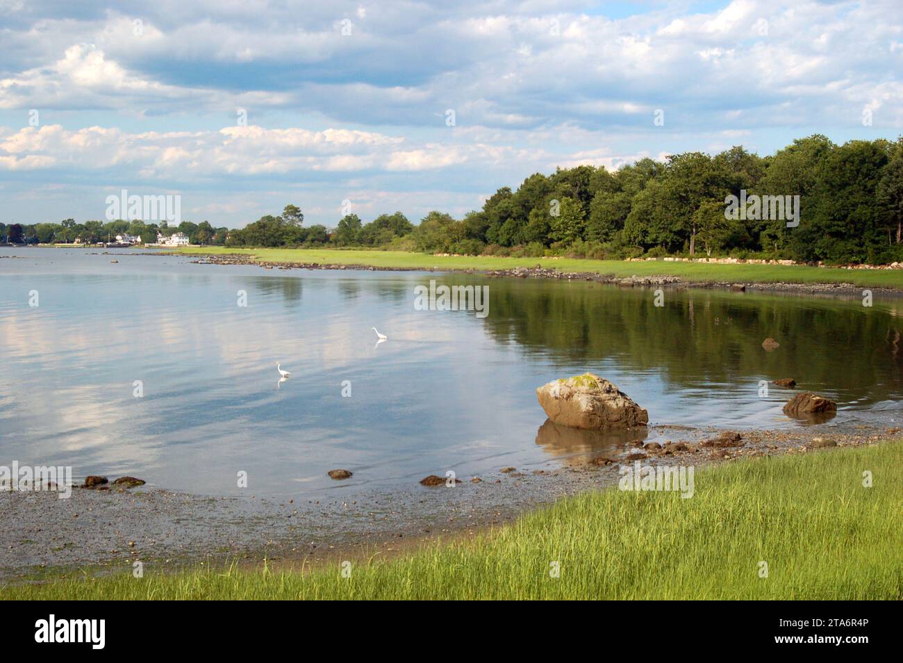 Ein Park schützt die Felsen und Sümpfe des Ufers Stockfoto