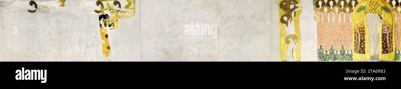 Beethoven Frieze: Rechte Wand 1901 von Gustav Klimt Stockfoto