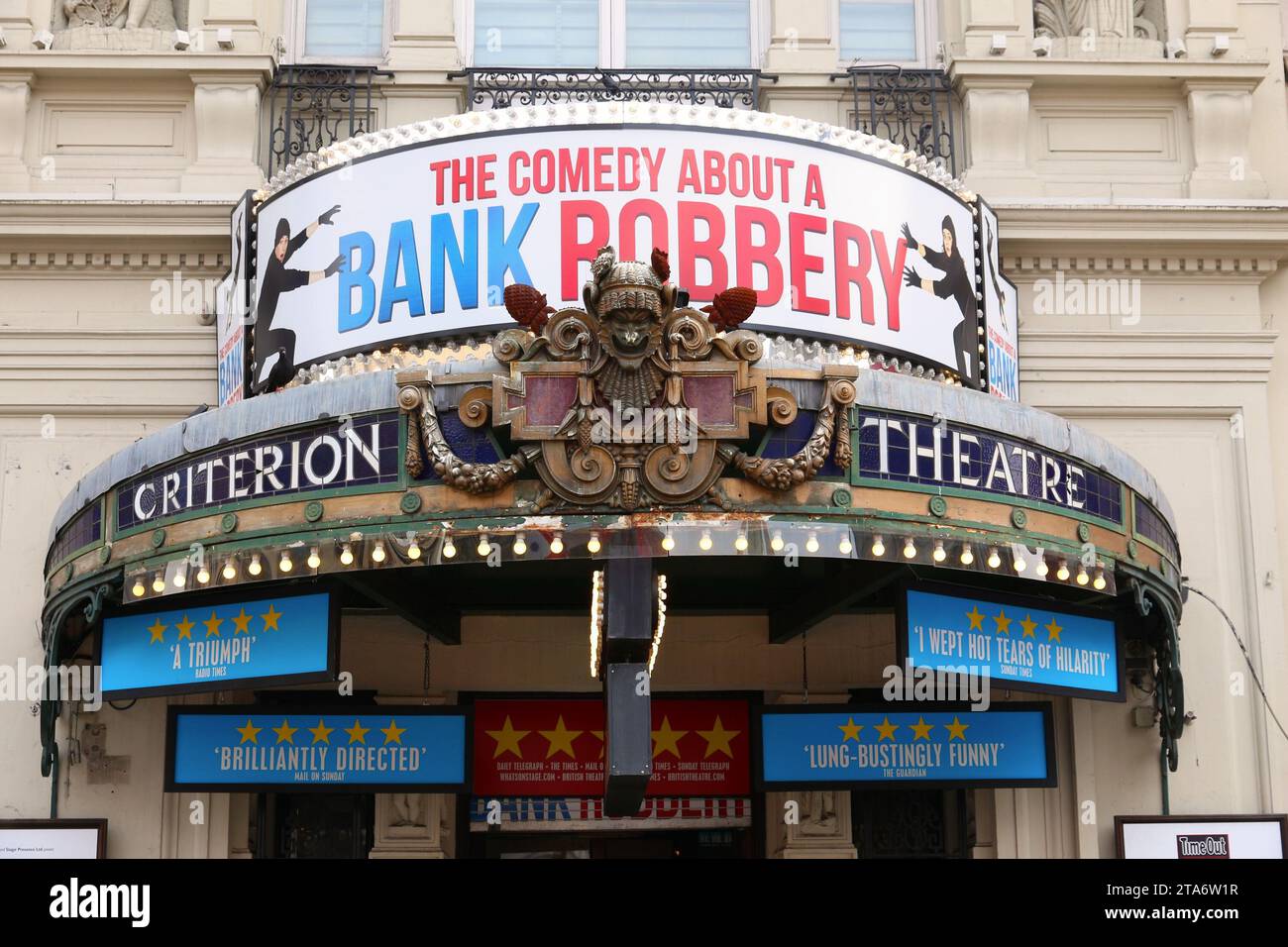 LONDON, Vereinigtes Königreich - 9. JULI 2016: Criteria Theatre in West End, London, Vereinigtes Königreich. Die Theater im West End verkauften 2013 14,4 Millionen Tickets. Stockfoto