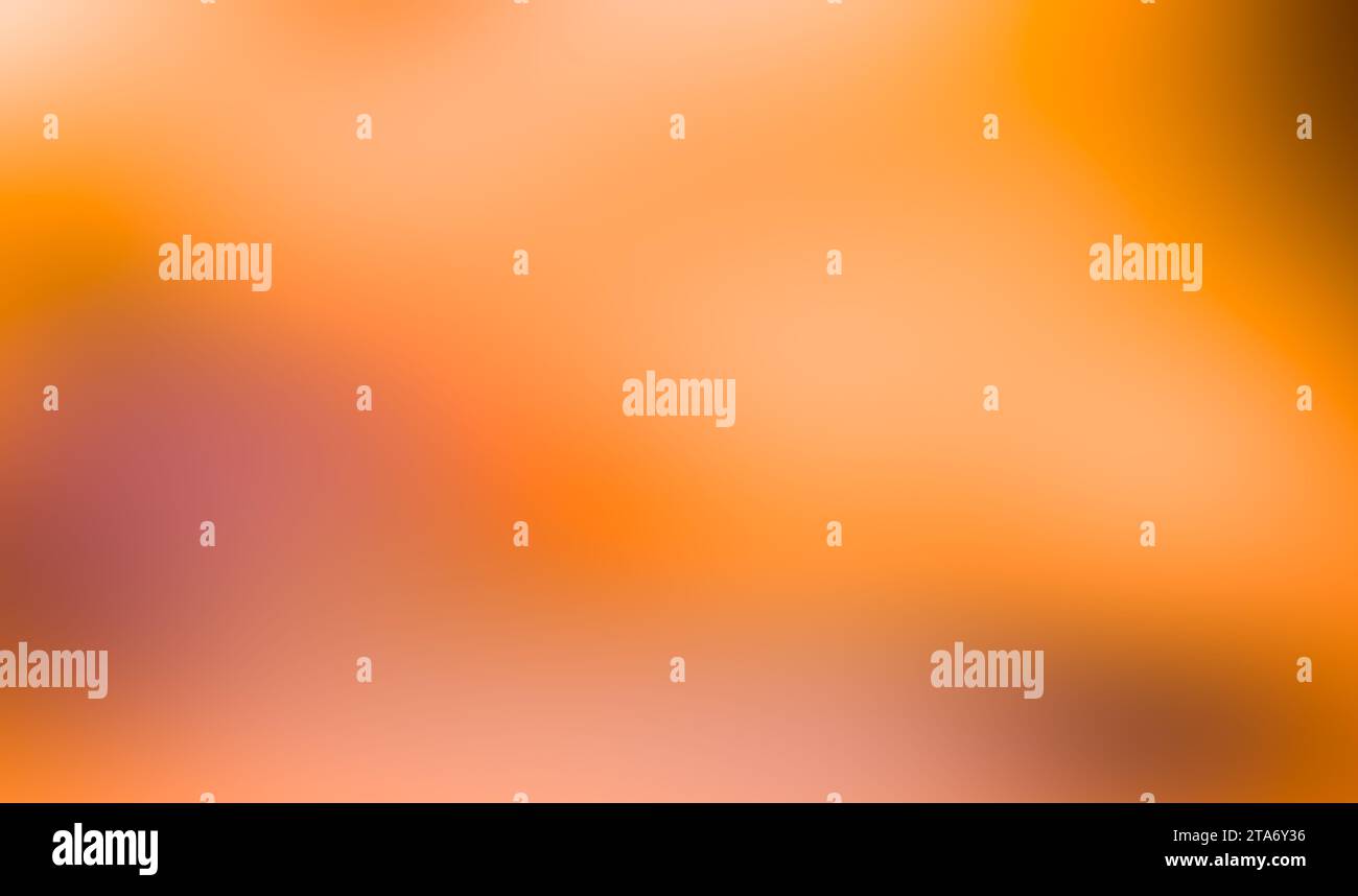 Farbverlauf orange unscharfe abstrakte Wellen Hintergrund Milchglas-Effekt Thanksgiving Hintergrund Stockfoto