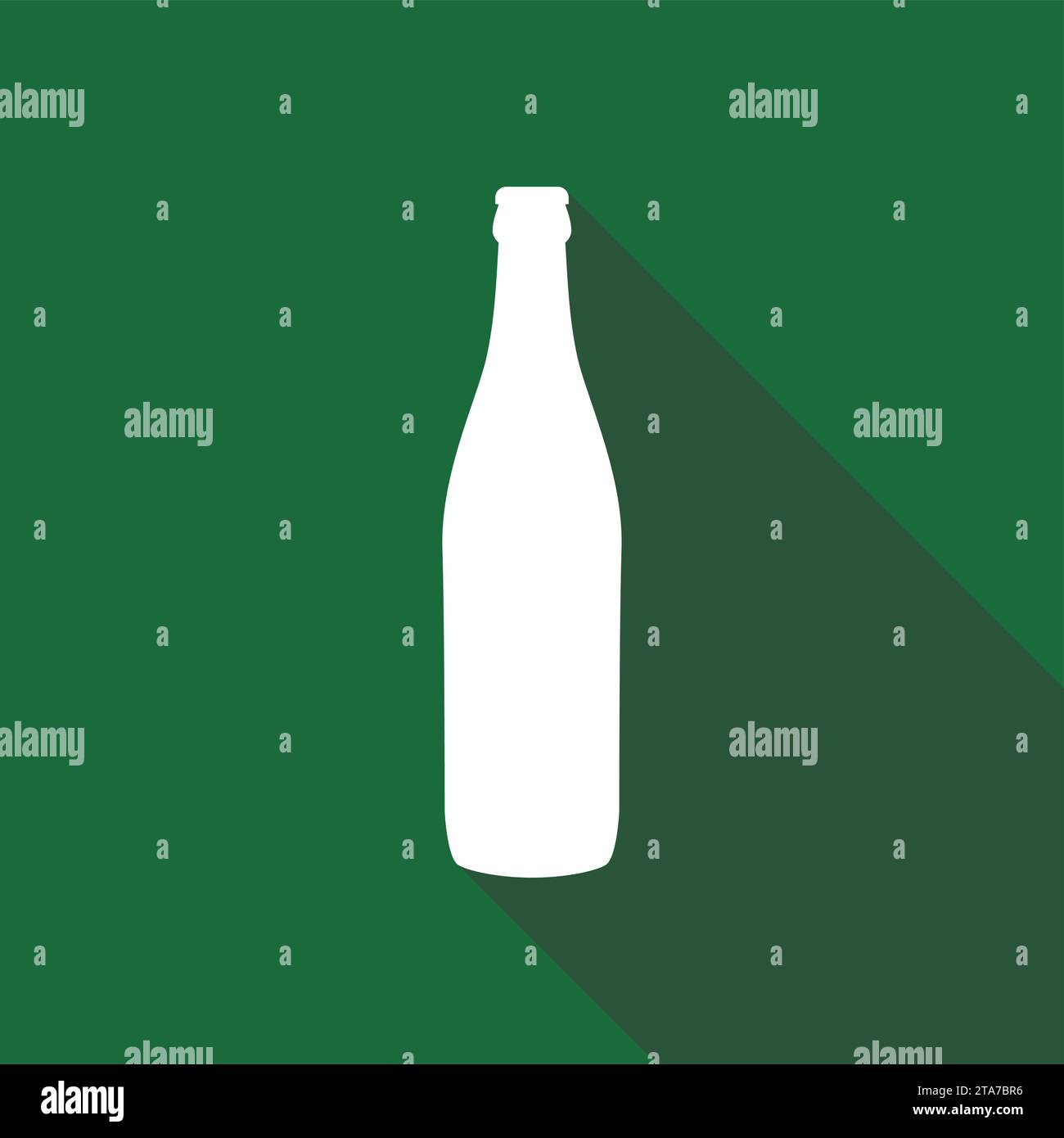 Bierflaschensymbol isoliert auf weißem Hintergrund. Vektorillustartion. Stock Vektor