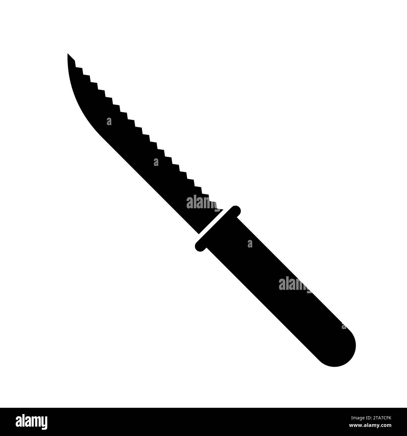 Messersymbol isoliert auf weißem Hintergrund. Vektorabbildung Stock Vektor