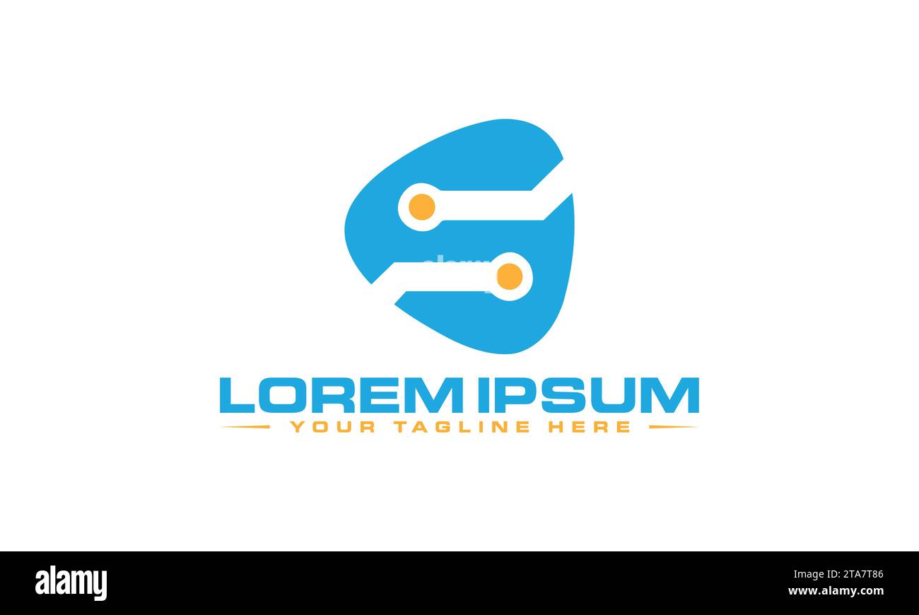 S Logodesign einzigartiges und modernes Logodesign Stock Vektor