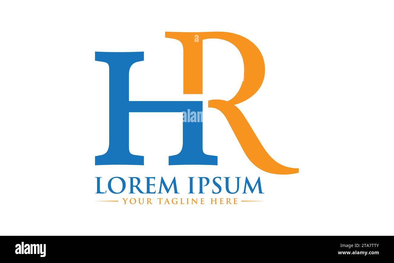 HR Letter Logodesign. Stock Vektor