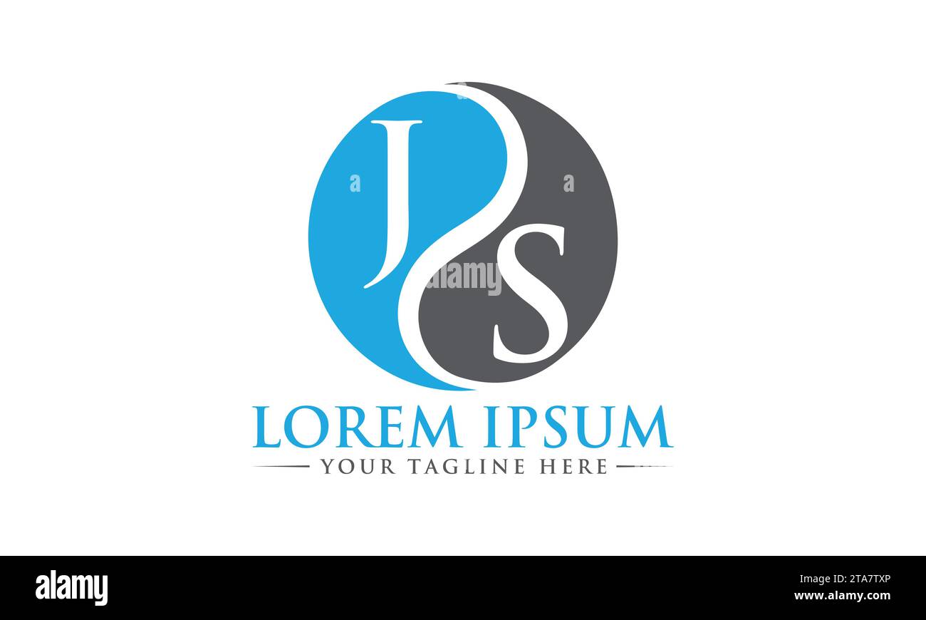 JS-Logo-Design modernes Logo-Design Stock Vektor