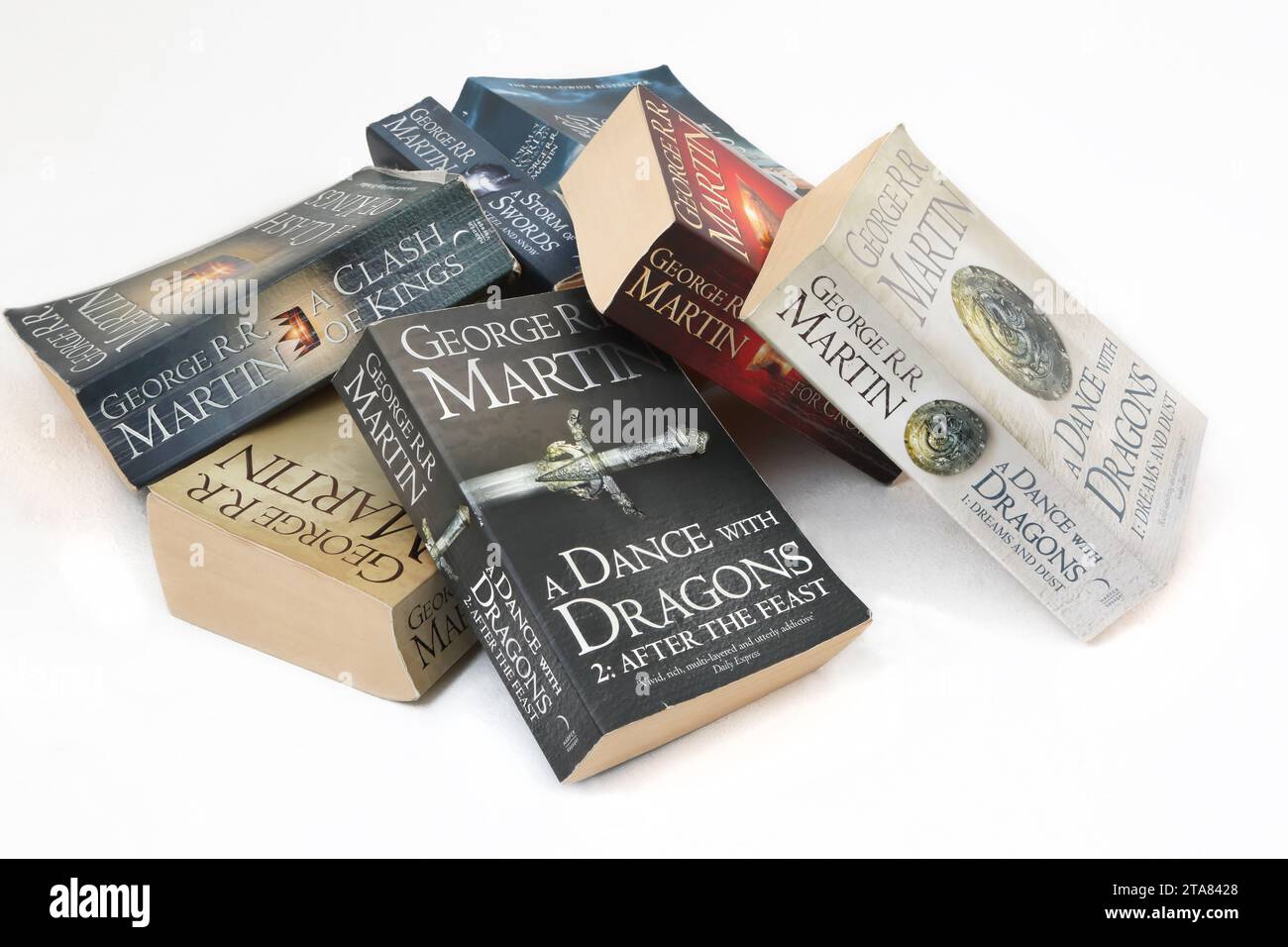 Serie von Game of Thrones Büchern von George R. R. Martin Stockfoto