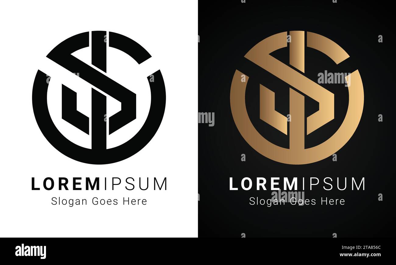 Luxuriöses Initial WS- oder SW-Monogramm-Logo-Design Stock Vektor