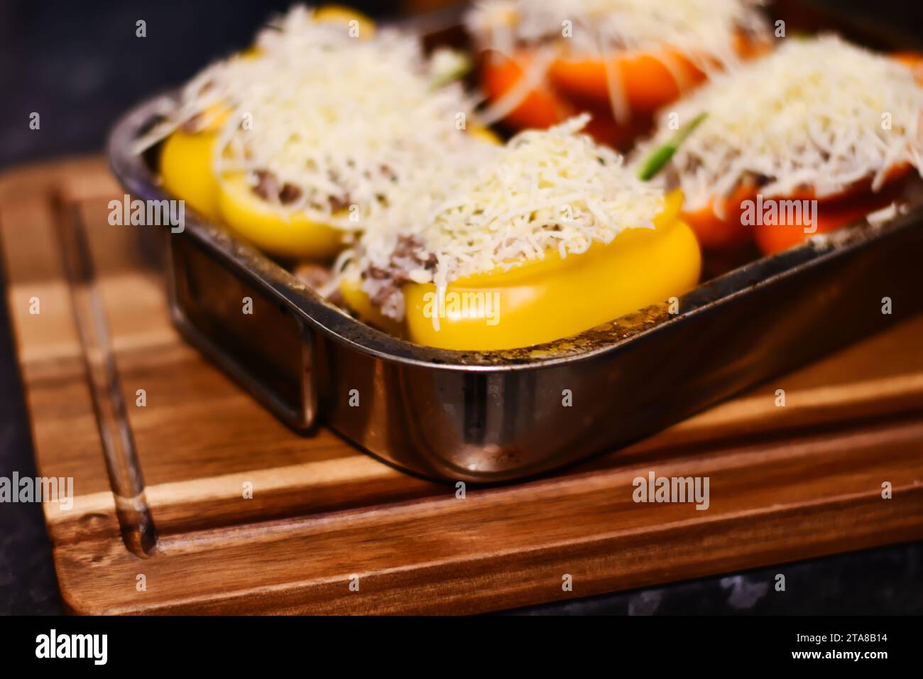 Gefüllte Paprika Stockfoto