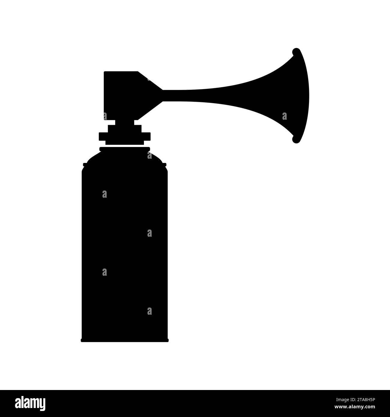 Signalhorn isoliert auf weißem hintergrund lufthorn-tonsignal  gummi-fahrrad-klaxon-trompete vektor-illustration
