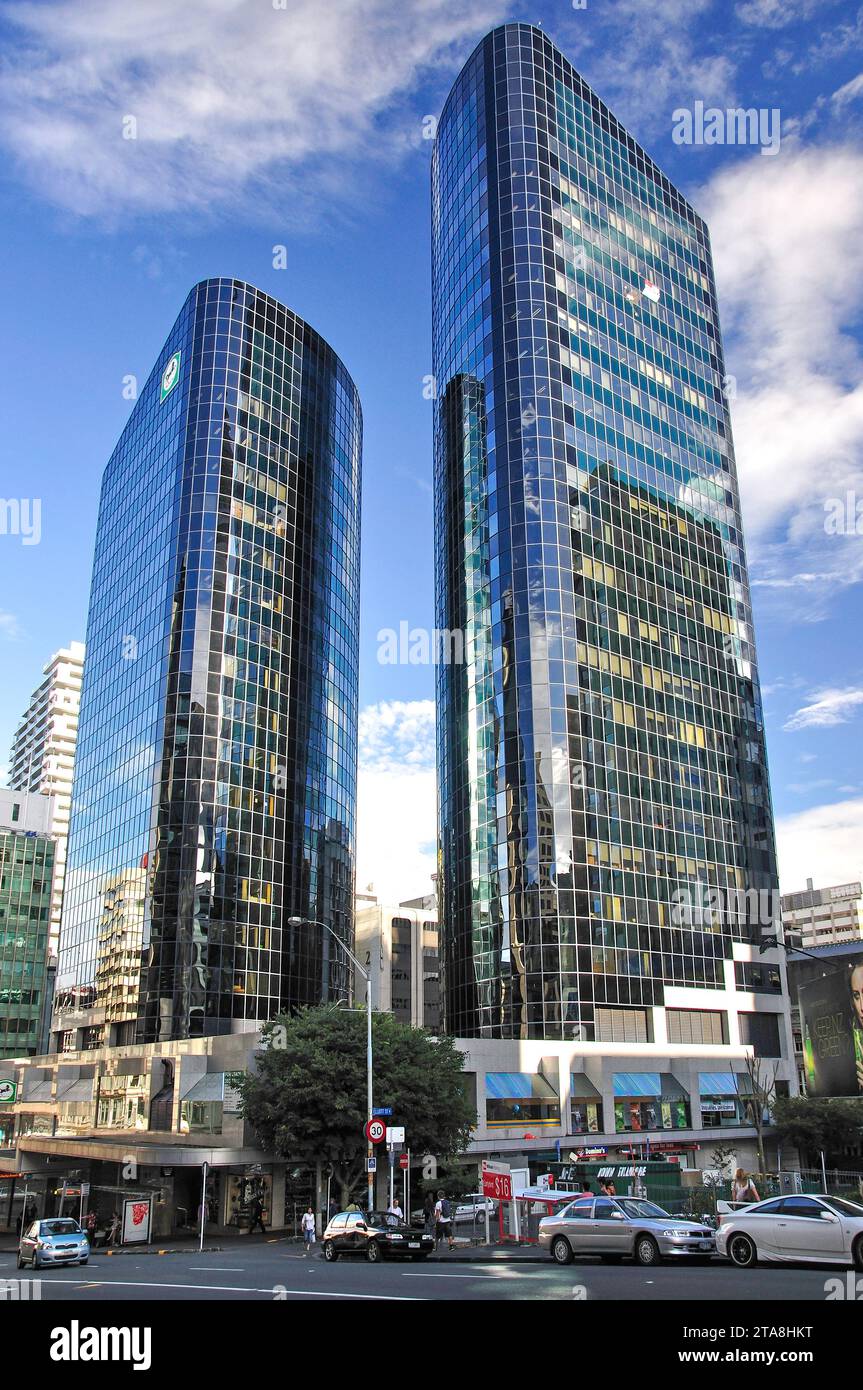 Die Nationalbank Zentrum, Victoria Street, Central Business District, Auckland, Auckland Region, Nordinsel, Neuseeland Stockfoto