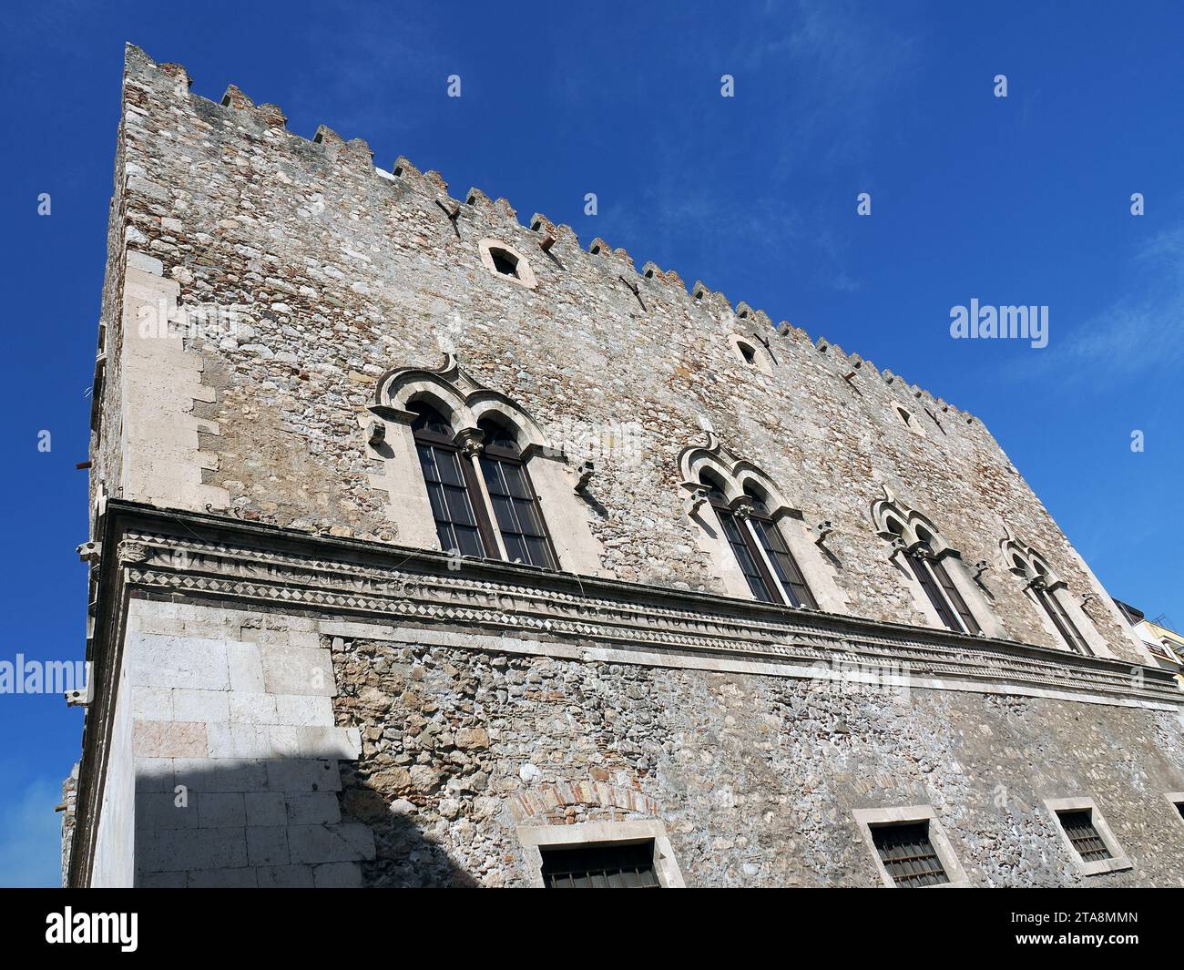 Palazzo Corvaja, Palast, Taormina, Messina, Sizilien, Sizilien, Italien, Europa Stockfoto