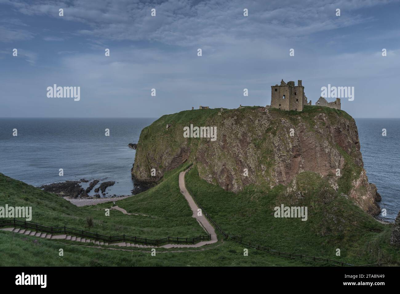 Dunnottar Castle bei Aberdeen. Stockfoto