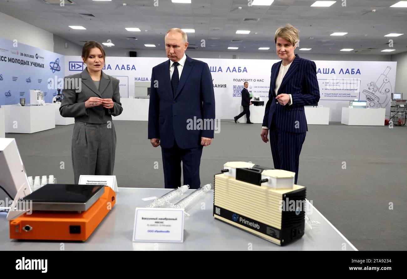 Sotschi, Russland. November 2023. Der russische Präsident Wladimir