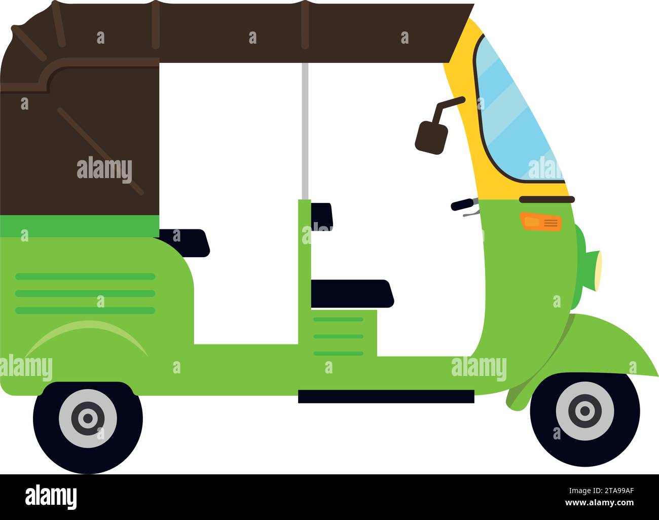 Grünes Rikscha-Design Stock Vektor