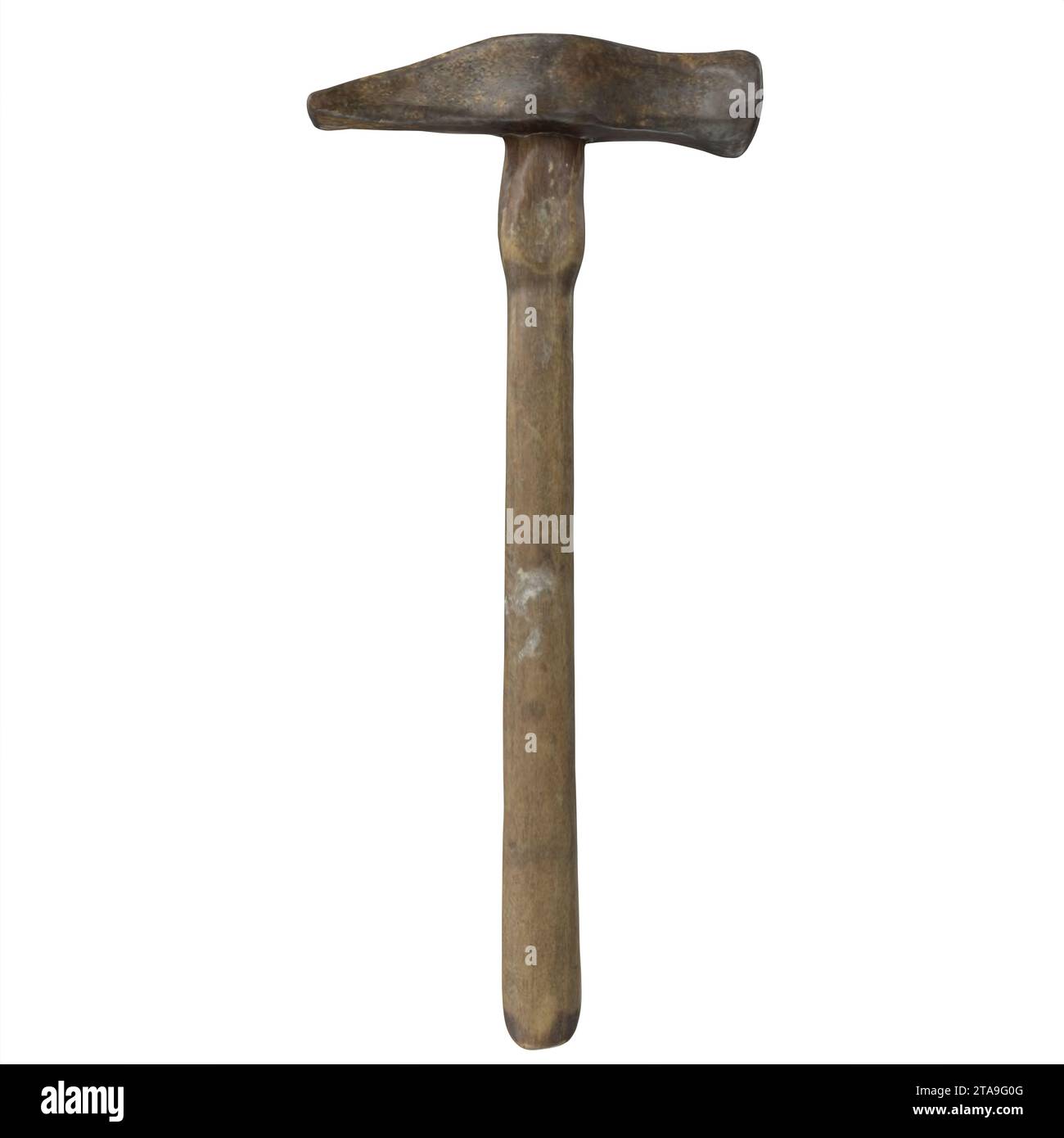 Hammer, die isoliert auf weißem Hintergrund Stockfoto