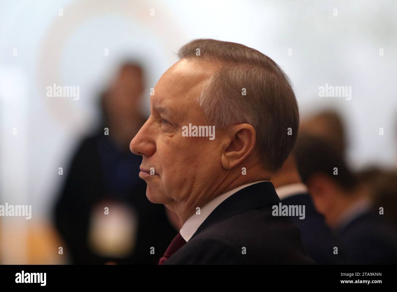 Sankt Petersburg, Russland. November 2023. Alexander Beglov, Gouverneur von St. Petersburg nimmt an der XXVII Internationalen Forum-Ausstellung russischer Industrieller Teil, die auf dem Expoforum in Sankt Petersburg stattfand. (Foto: Maksim Konstantinov/SOPA Images/SIPA USA) Credit: SIPA USA/Alamy Live News Stockfoto