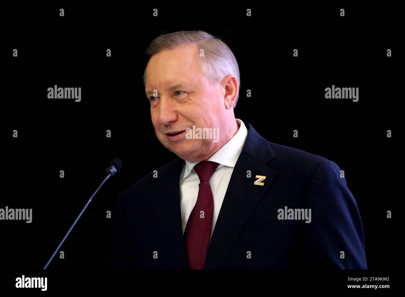 Sankt Petersburg, Russland. November 2023. Alexander Beglov, Gouverneur von St. Petersburg nimmt an der XXVII Internationalen Forum-Ausstellung russischer Industrieller Teil, die auf dem Expoforum in Sankt Petersburg stattfand. (Foto: Maksim Konstantinov/SOPA Images/SIPA USA) Credit: SIPA USA/Alamy Live News Stockfoto