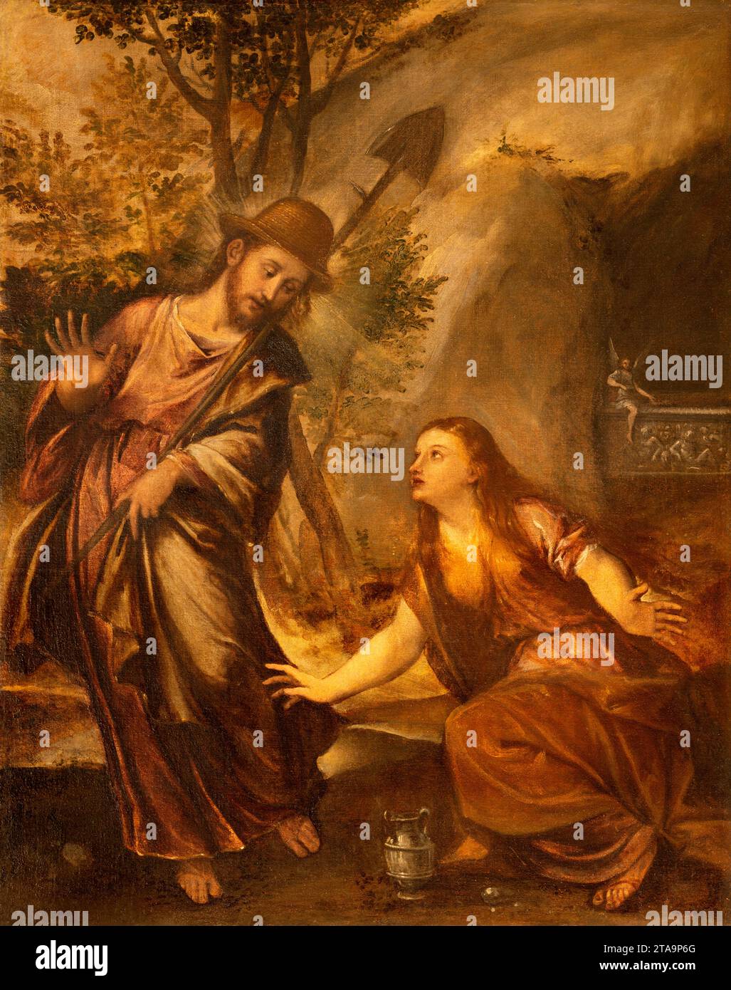 Vicenza - das Gemälde der Erscheinung Christi bei Maria Magdalena nach der Auferstehung 'Noli me tangere' Stockfoto