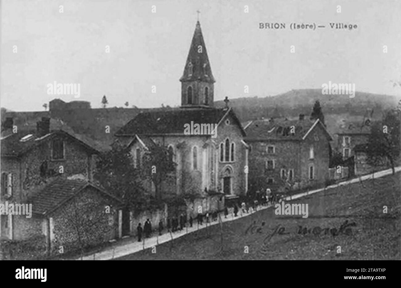 Village de brion cpa. Stockfoto