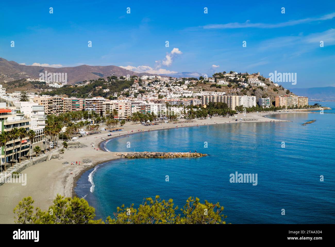 Playa de la Caletilla in Almunecar, Andalusien, Spanien Stockfoto