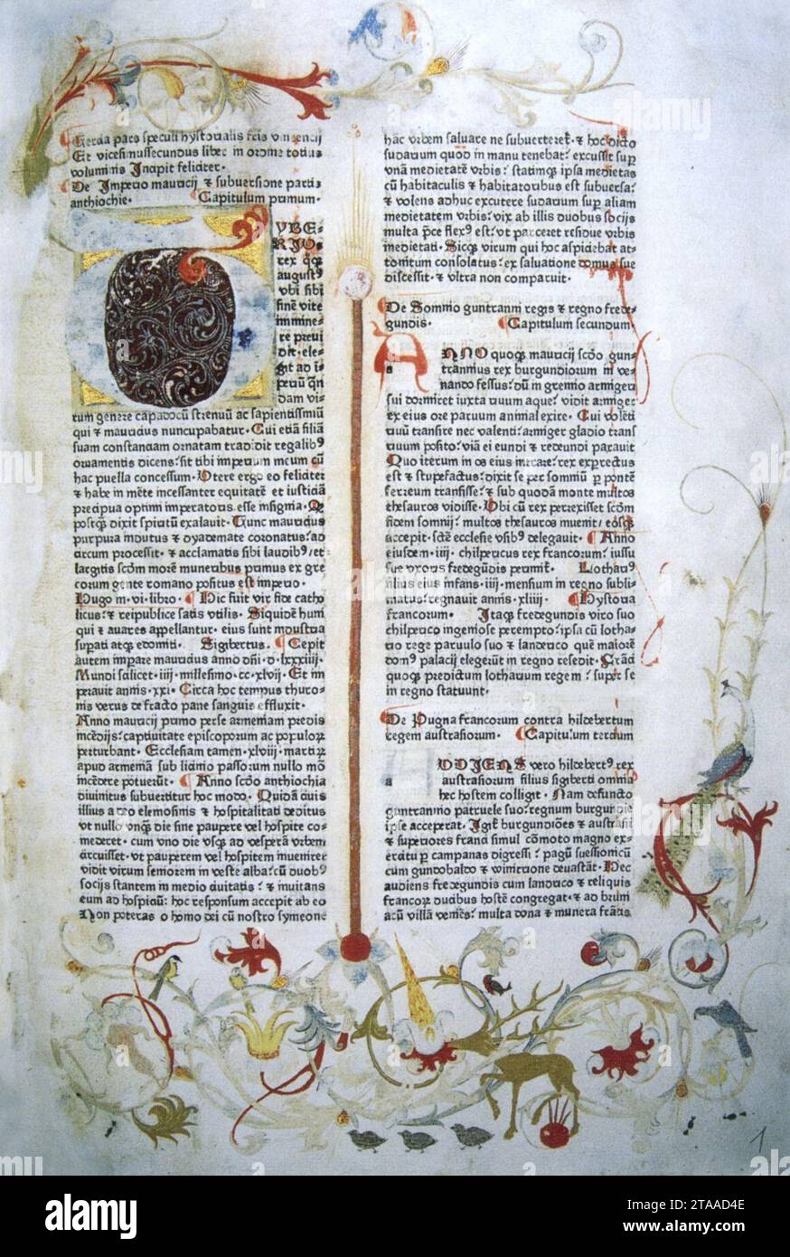 Vincentius Bellovacensis Speculum historiale Augsburg 1471 (Isny). Stockfoto