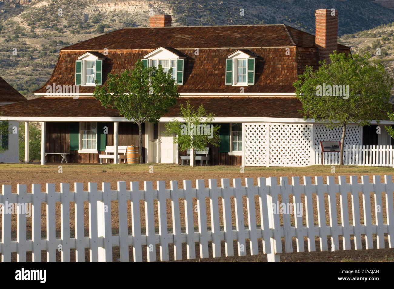 Haus des Befehlshabers, Fort Verde State Historic Park, Camp Verde, Arizona Stockfoto