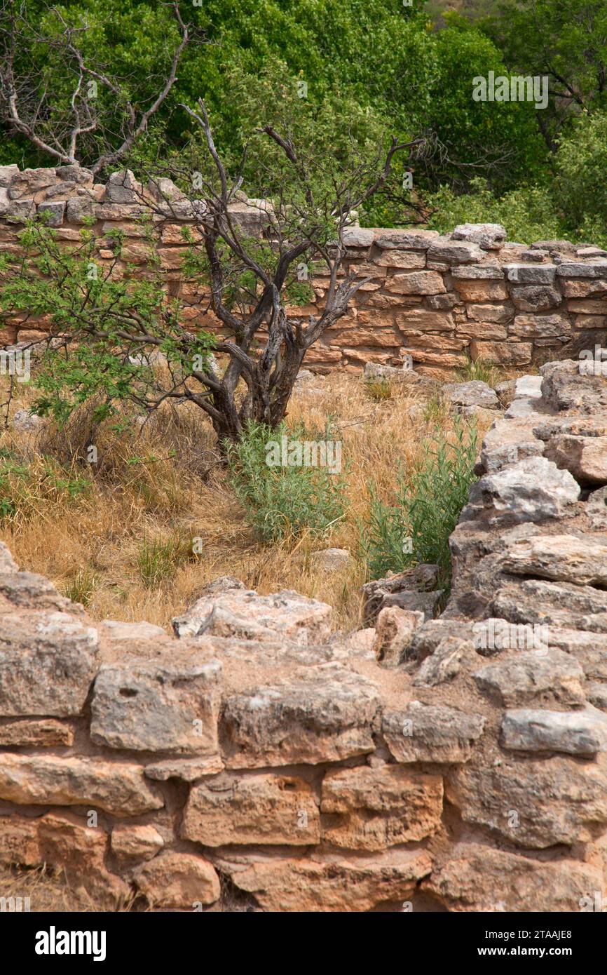 Indische Ruinen in Montezuma Well, Montezuma Castle National Monument, Arizona Stockfoto