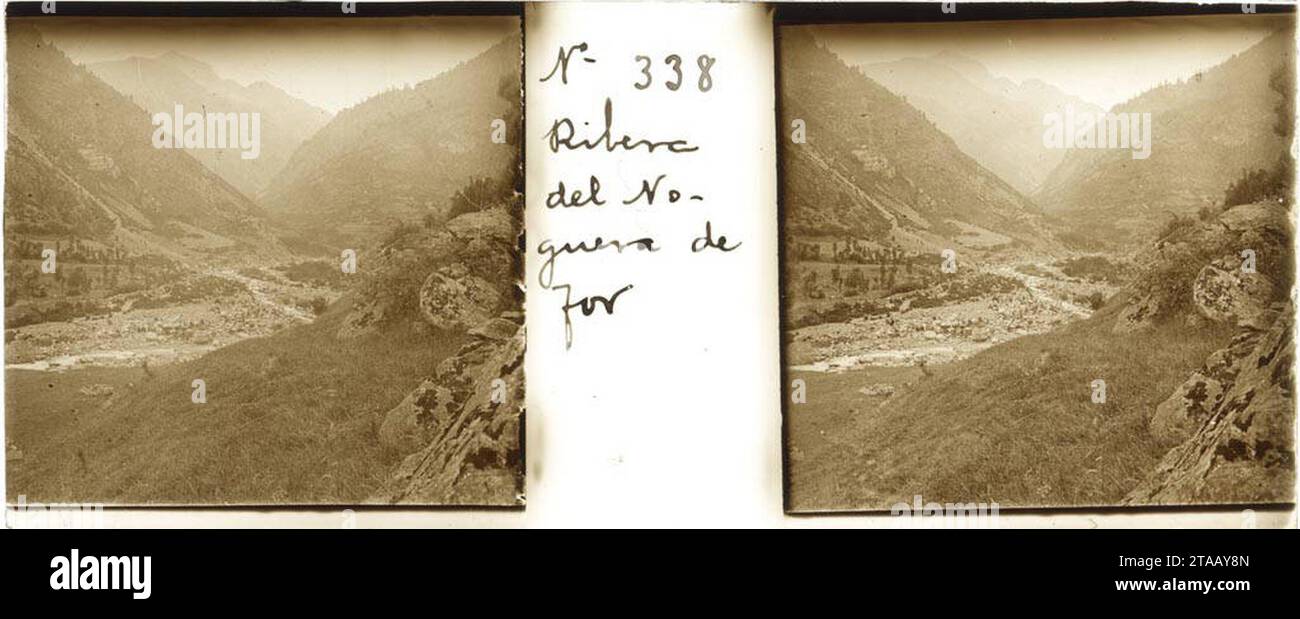 Vista de la vall de la Noguera de Tor. Stockfoto