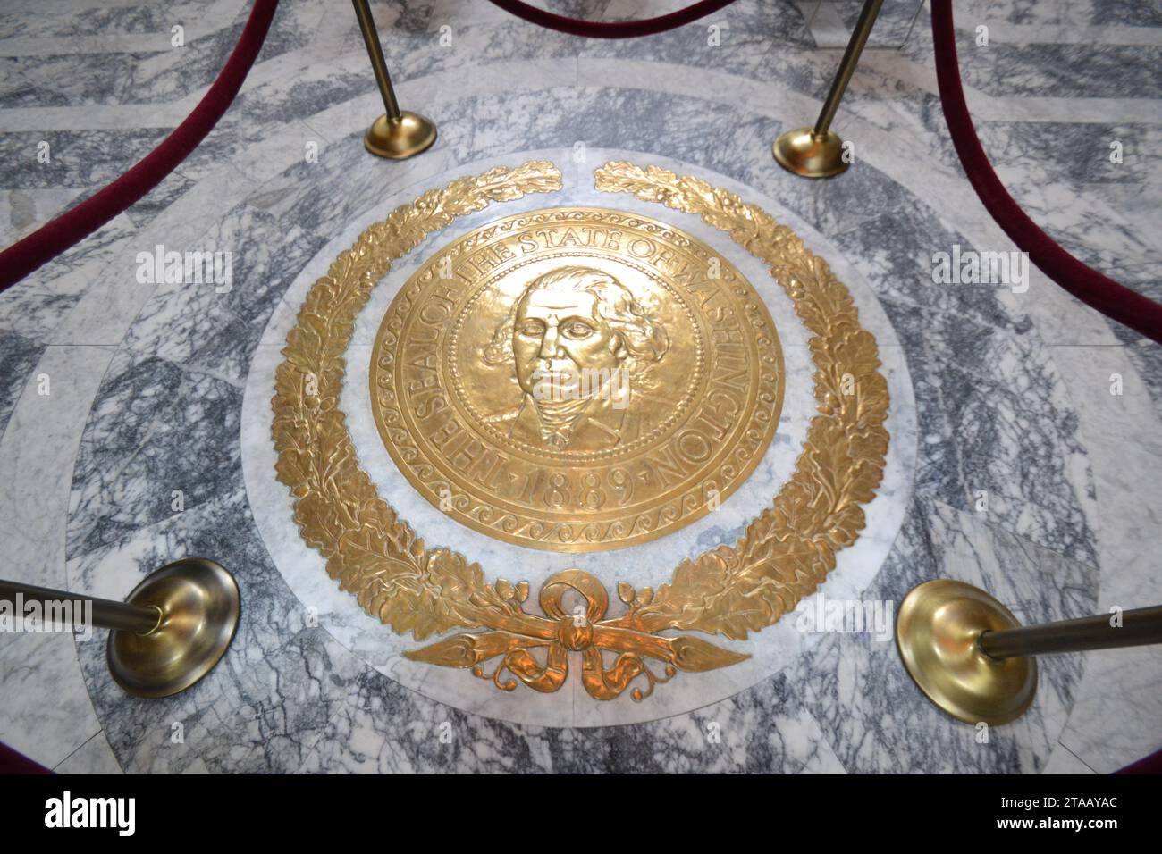 Goldsiegel im Kapitolgebäude in Olympia Washington USA Stockfoto