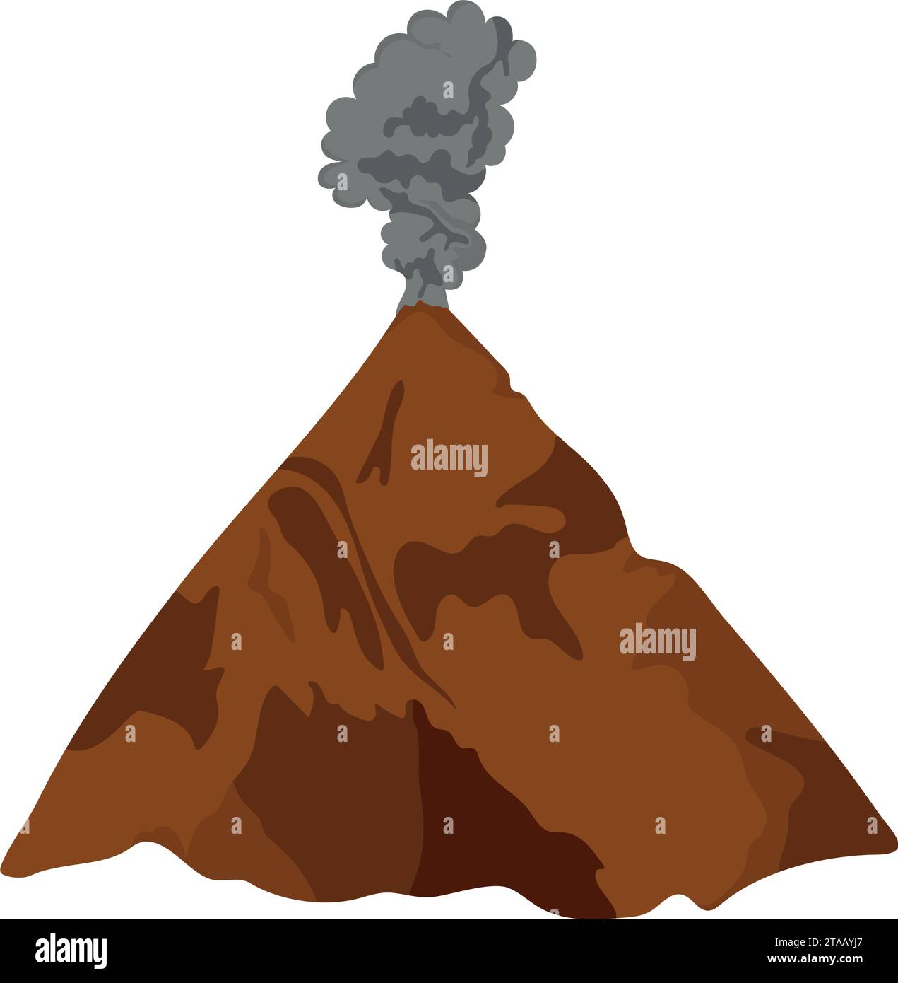 Vulkan mit Rauch Stock Vektor